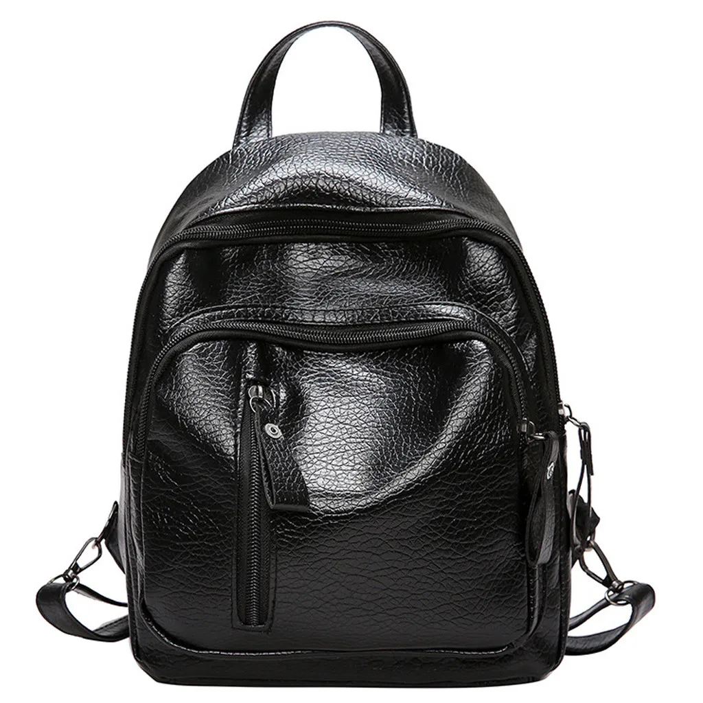 Модный женский рюкзак из искусственной кожи, простой однотонный водонепроницаемый рюкзак высокой емкости, спортивные школьные сумки для путешествий# T1P