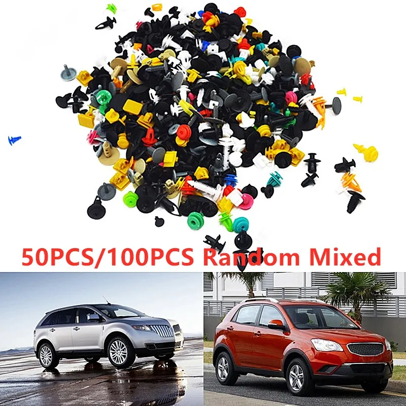 50/100 шт Смешанные Авто фиксатор крепления крепежа автомобиля бампер зажимы