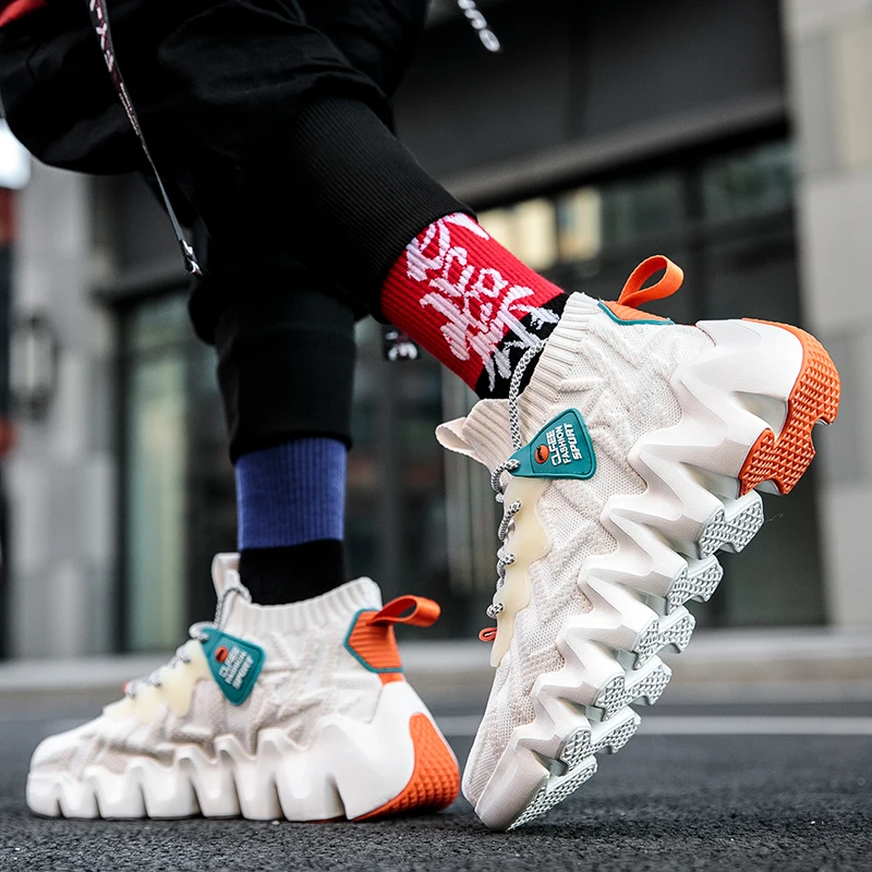 

Men's new ultra-light running shoes breathable mesh men's sports shoes outdoor air cushion sports shoes men's jogging casual sho