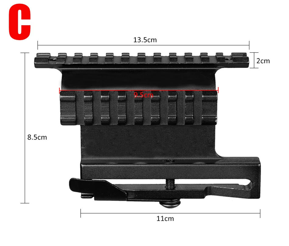Тактический Пикатинни Вивер АК серия боковое Крепление Рельс Быстрый QD 20 мм Пикатинни отсоединения двухсторонний АК прицел крепление кронштейн винтовка - Цвет: Ak mount C