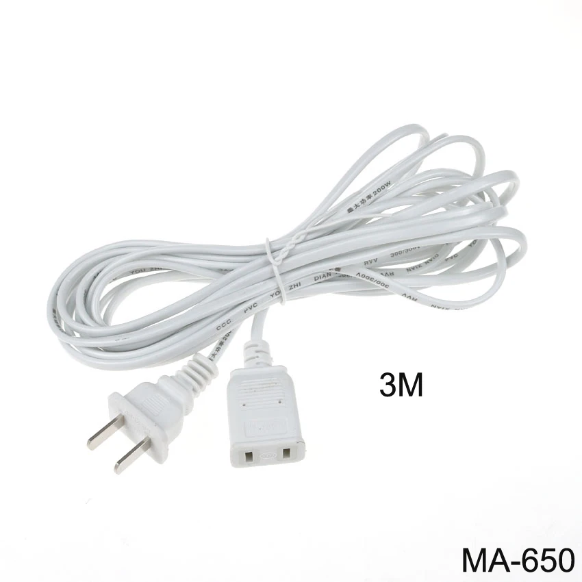 White LED Light String Extension Cord for Holiday and Home Decor