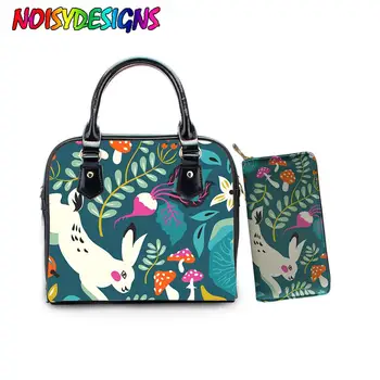 

NOISYDESIGNS Customized Rabbit Printing Pu Leather Women Handbags Tote Casual Messenger Shoulder Bags Bolsos Mujer 2020 Ladies