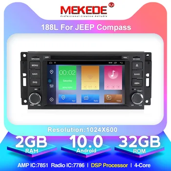 

MEKEDE DSP 2+32G one DIN HD screen Car Multimedia player For JEEP Commander Compass Wrangler/Chrysler/Dodge navigation radio