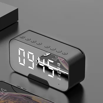 

Digital Table Clock Monitoring Large LCD Screen Multifunction Electronic Desk Clock Wireless Subwoofer Music Player