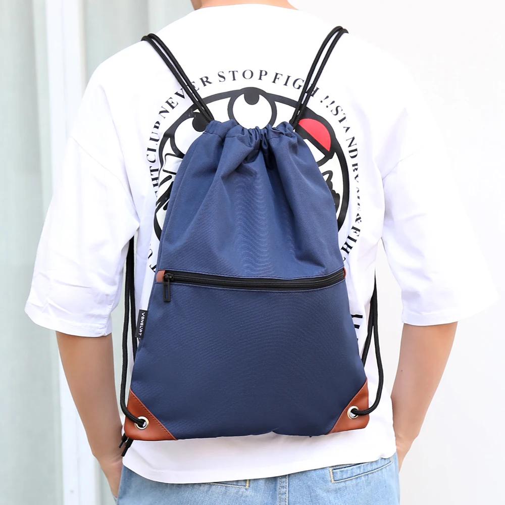 gym sack with zip pocket