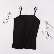Women Summer Basic Pink Woman Clothes Crop Tank Top Balck and White Plus Size Off Shoulder Ladies Strap Camis Inner Clothing