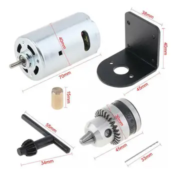 

DC Motor 12-36V Mini Hand Drill Mounting DIY Lathe Press 555 Motor And Bracket DC12-36V Motor Electric Power Tool