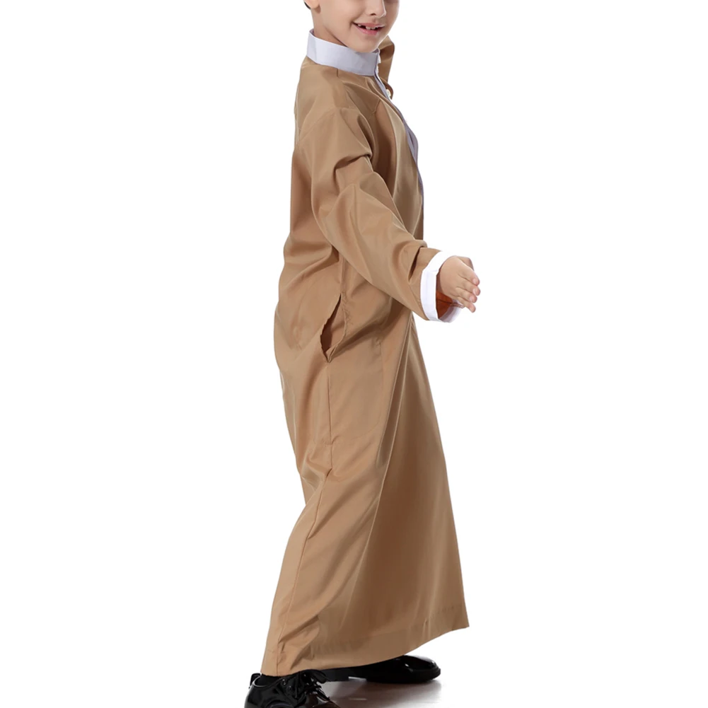 Kid Muslim for Boys Arab Islamic Long Sleeve Round Neck Casual Robes Dress NSV775 v&ecirc;tements d'ext&eacute;rieur 한국 아동복 봄