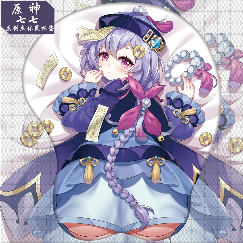 

Genshin Impact Qiqi Figure 3d Anime Girl Soft Gel Gaming Mouse Pad Mousepad Wrist Rest 7998 Gifts Man Adult Toy