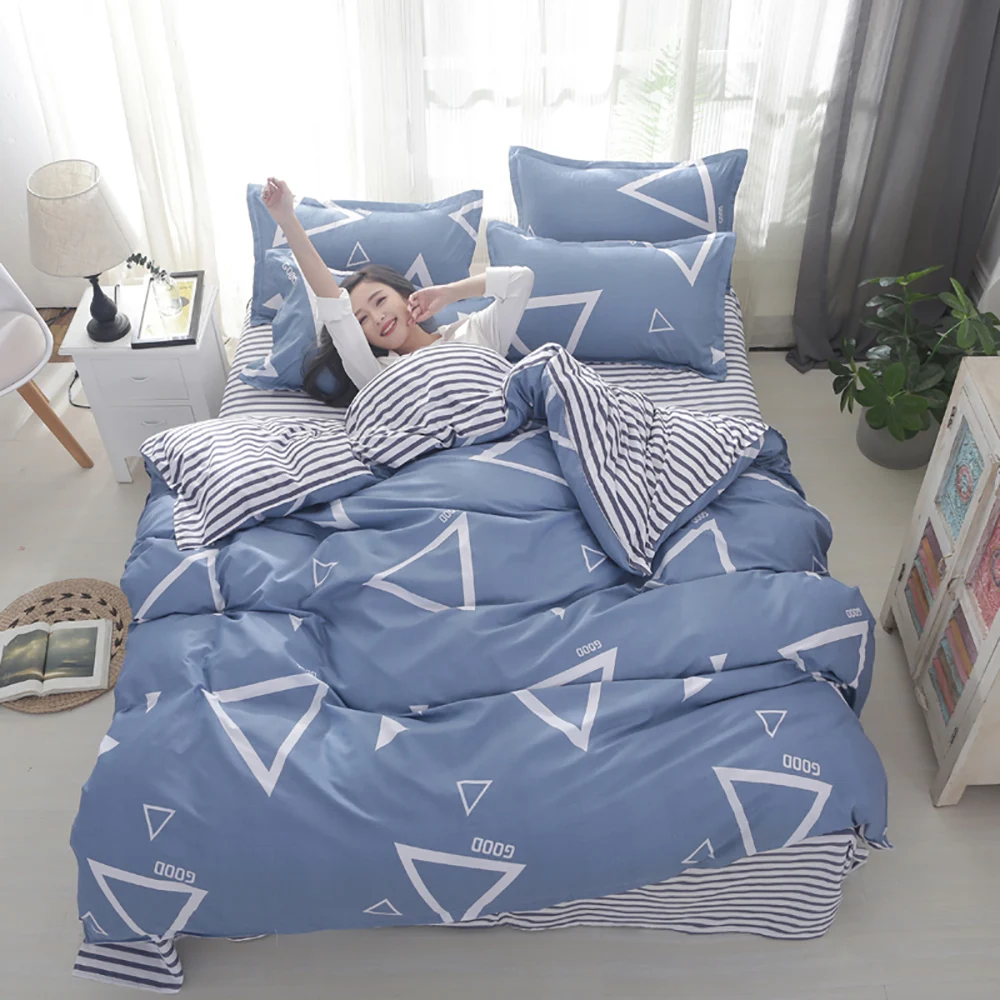 Sky Blue Bedding Set Thumпостельные принадлежности маленькая Желтая утка Постельный набор королева размер Модный мягкий пододеяльник король Полный Твин одиночный уникальный дизайн постельный комплект - Цвет: Sky Blue Bedding Set