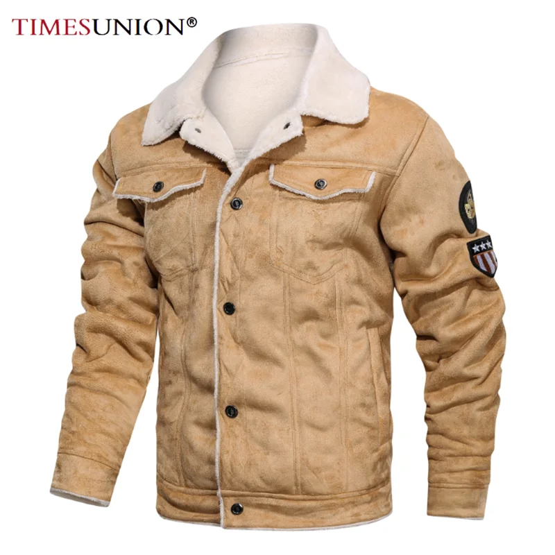 

Motorcycle Leather Jacket Mens Fashion Stand Collar Zipper Pockets Male Vintage Suede Coats Biker Faux Leather Fashion Outerwear