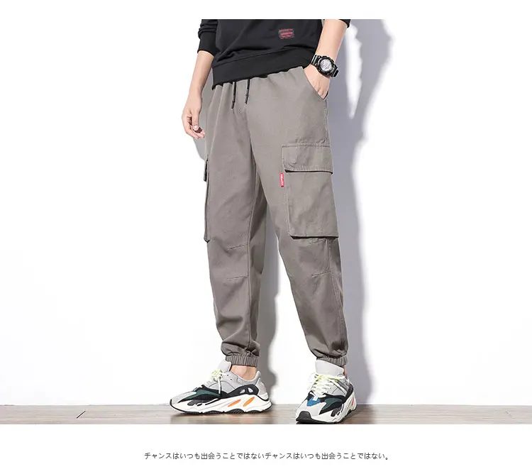 LIFENWENNA мужские брюки карго свободного покроя с большим количеством карманов мужские большие карманные брюки комбинезон хлопковые брюки мужские Длинные Мешковатые большие брюки M-5XL