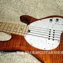5 струн электрический бас коричневый клен Пламя Высокое качество из Китая