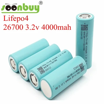 

3.2v Lifepo4 26700 3.2v 4000mah rechargeable battery lithium cell high capacity 10A pilas diy pack mod toys
