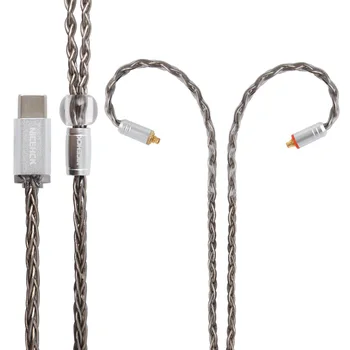 

NICEHCK 8 Core Silver Plated Cable Upgrade TypeC/Type-C/3.5/2.5/4.4mm MMCX/2Pin For KZZSN/ZS10 CCAC10 C12 TRNV90 NICEHCK NX7/M6