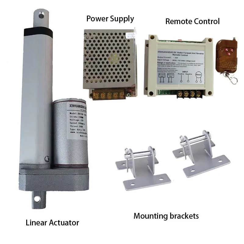 12v Electric Linear Actuator With Remote Control Power Supply Bracket