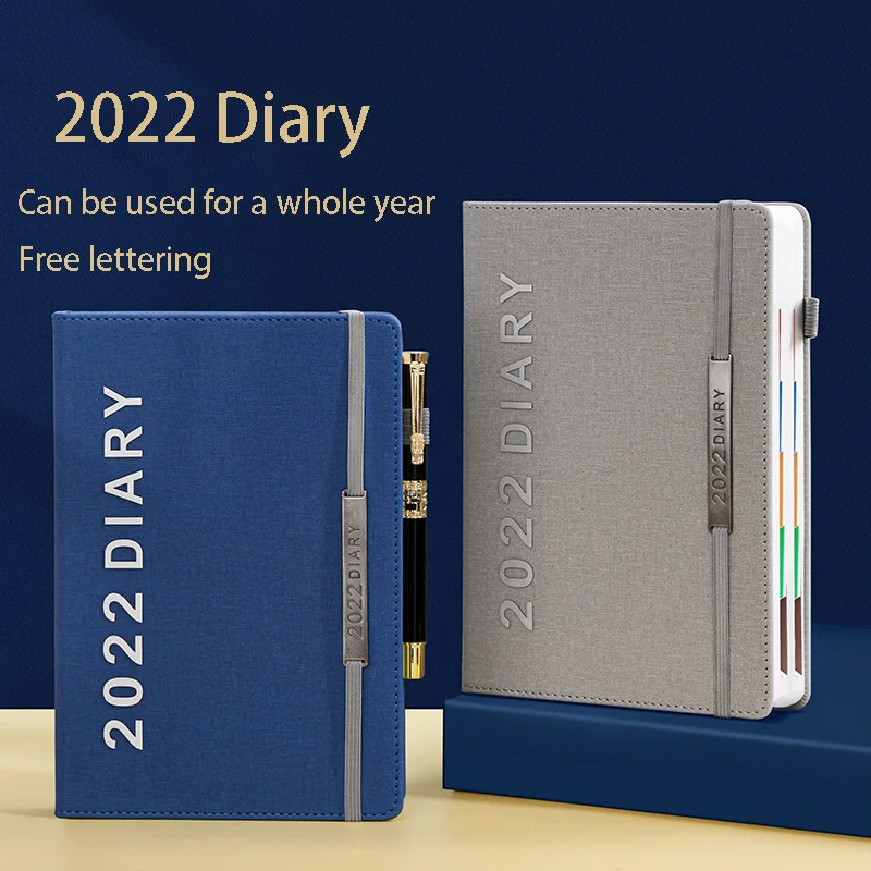 

2022 Schedule Book 365 Days Diary book Notebook Custom Printable Logo Notepad Self-discipline Time Management Hand Account Book