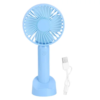 

Summer Mini Portable Table Fan USB Rechargeable Air Cooler 3 Speed Adjustable Cooling Fan with Mobile Phone Stand Base