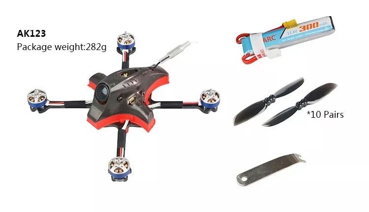 

KINKONG/LDARC AK123 122mm 3S 3 Inch Toothpick FPV Racing Drone PNP/BNF F4 FC 12A Blheli_S ESC 25~200mW VTX Runcam Nano2 Cam