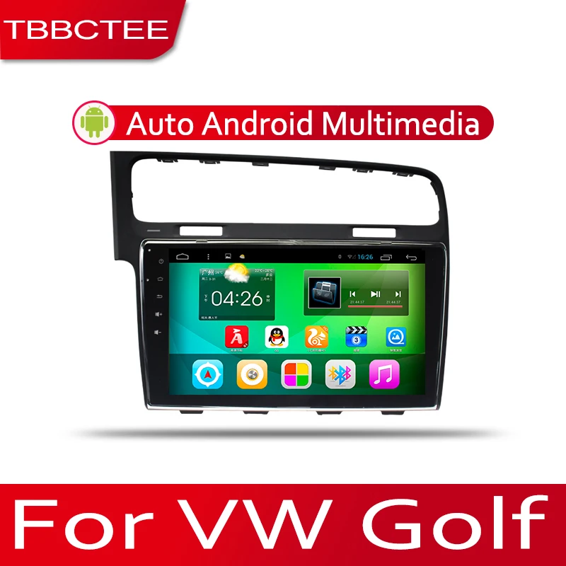 Best TBBCTEE Android 2 Din Car radio Multimedia Video Player auto Stereo GPS MAP For Volkswagen VW Golf 7 2012~2017 Media Navi 5