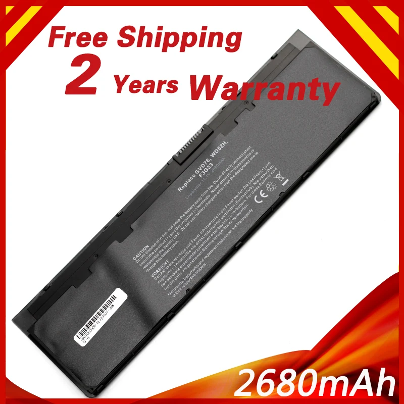 Аккумулятор для ноутбука Golooloo WD52H 2680 мАч KWFFN J31N7 GVD76 HJ8KP NCVF0 Dell LATITUDE 12 inch 7000 E7240 E7250