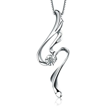 

ZOCAI Women Palladium PD950 Necklace 0.01 CT Certified Round Cut Diamond Choker Engagement Party Birthday for Girl (PD950) D0035