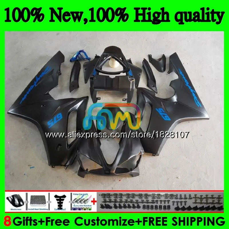OEM средства ухода за кожей для Triumph Daytona 675 02 03 04 05 06 07 08 76BS. 16 Daytona675 2002 2003 2004 матовый черный 2005 2006 2007 2008 обтекатель