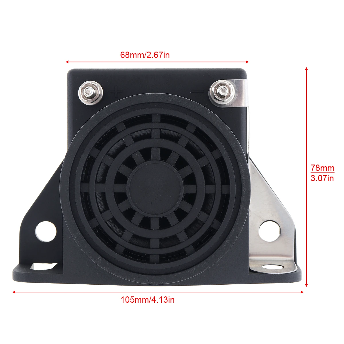 DC 12 V-80 V черный 105dB вспять резервного копирования для машины, сигнальные гудки Динамик 105dB IP67 Водонепроницаемый для автомобиля грузовика прицепа автобуса, автомобиля