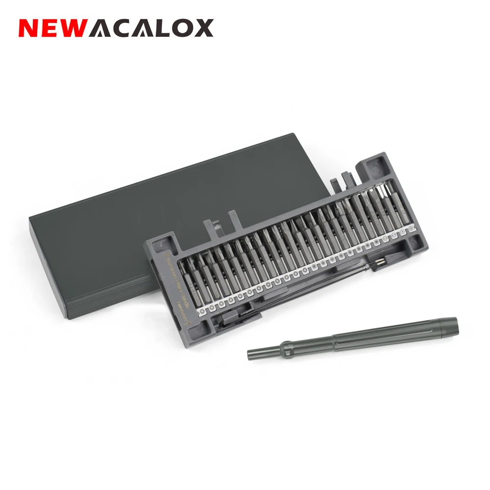 NEWACALOX В переменного тока, 50-in-1 Многофункциональный S2 Набор отверток для телефона часы Тетрадь прецизионных ремонтных инструментов Набор отверток ручной инструмент