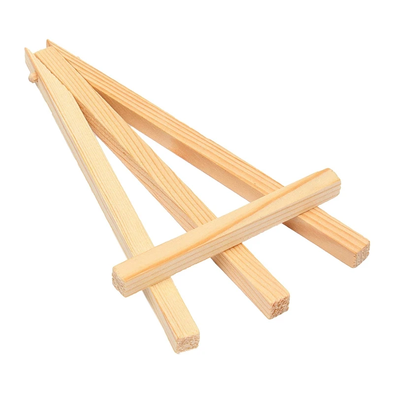  50 Pcs Mini Wooden Table Easel Desktop Name Card Picture Stand Display Easel Art Drawing for School