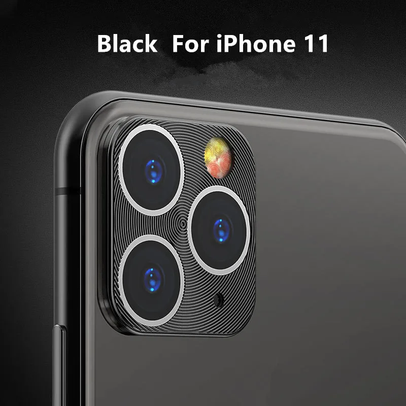 Защита для объектива камеры пленка для IPhone 11 Pro Max Стекло Металл настоящая камера Len Защитная крышка для IPhone11 Pro Max стеклянная крышка - Цвет: For iPhone 11