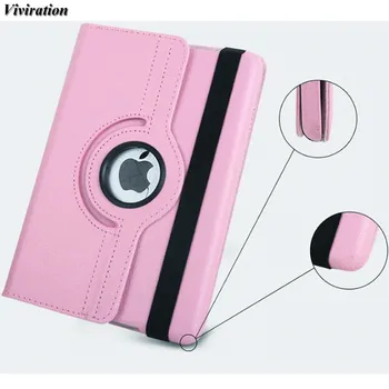 

Qi's Bag Trading Store Flexible Solid Pink Black Blue Leather With Smart Auto On/Off Stand Cover For iPad Mini 1 2 3 Case Cover
