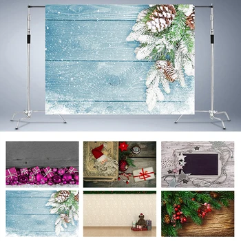 

Nitree Christmas Party Decoration Santa Claus Wood Board Snow Xmas Pine Backdrop Photo Studio Props Photography Background