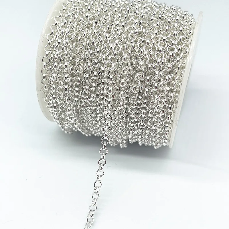 Elegant Metallic Plated Necklace Chain for DIY Jewelry Creations (2 Yards)