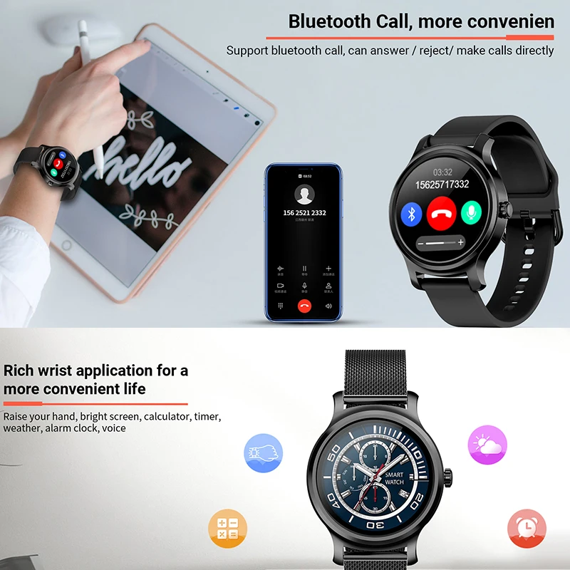 Smartband часы браслет 1,28 дюймов цветной экран Смарт-браслет Погодный индекс пульса кровяное давление водонепроницаемый pk dz09