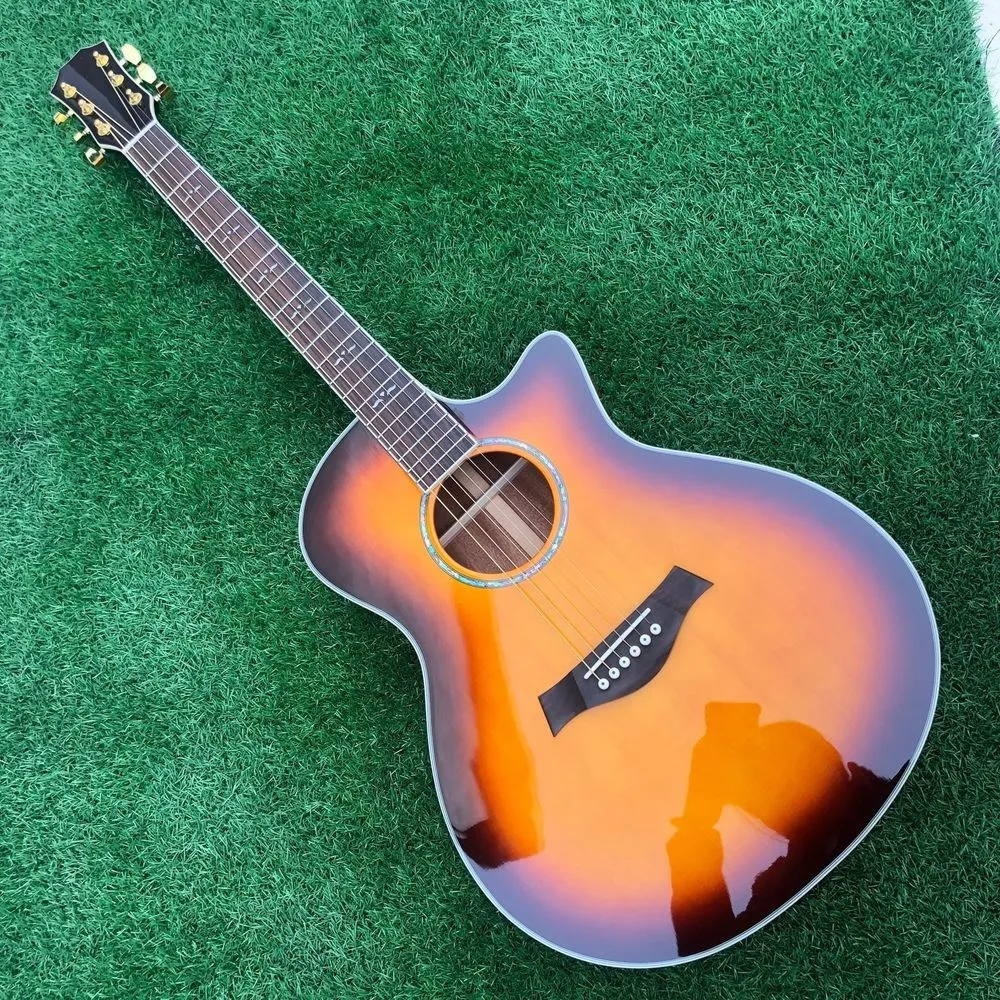 Chaylor 612c Акустическая гитара 614ce Акустическая Электрогитара Табак sunburst 614c Акустическая гитара