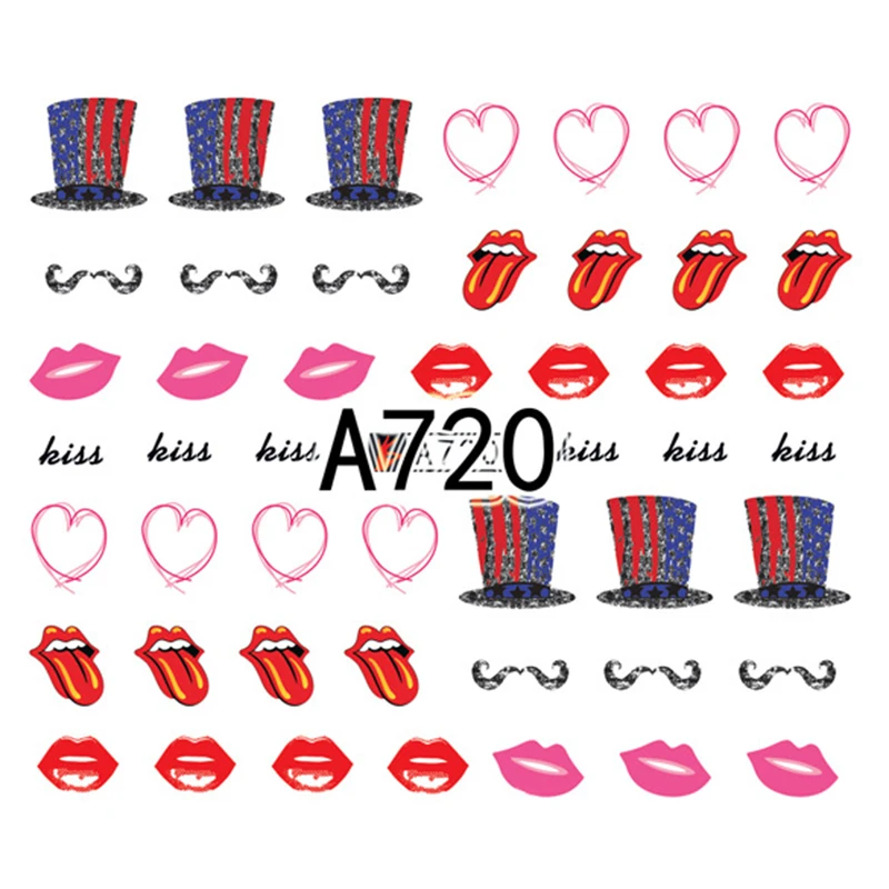 GAM-BELLE, дизайн, 1 шт., сексуальные наклейки для ногтей с губами, Переводные слайдеры на День святого Валентина для маникюра, украшения для ногтей