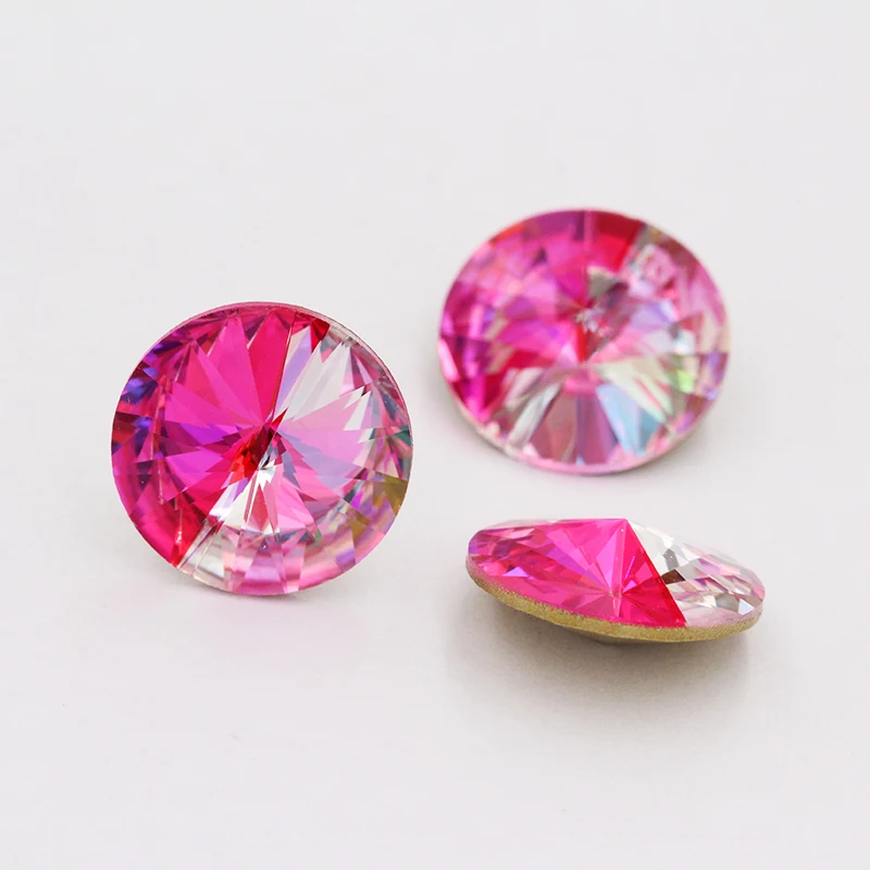 XIAOPU Rivoli Fancy Rose LS Loose Rhinestones Glue on Clothes Decoration Twinkling Piontback K9 Glass Strass Crystal Applique | Дом и сад