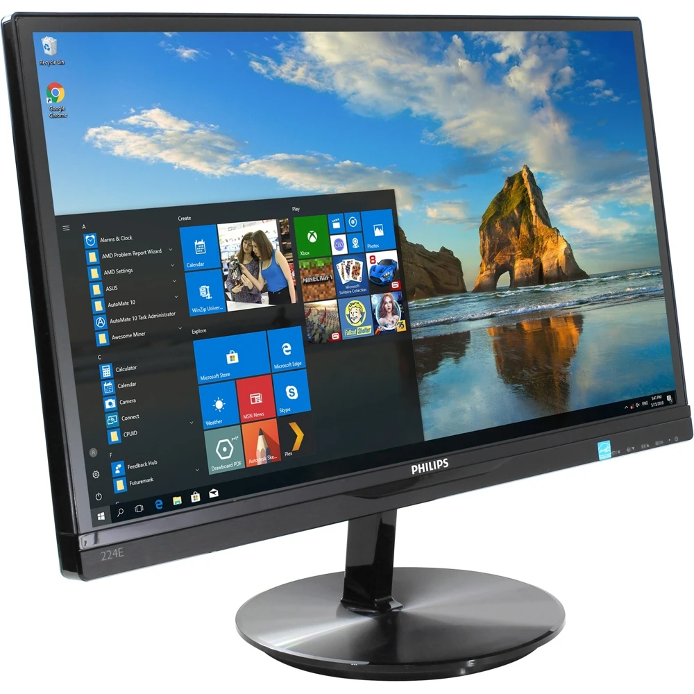 МОНИТОР 21.5" PHILIPS 224E5QHSB/00(01) Black-Cherry(AH-IPS, 1920x1080, 5 ms, 178°/178°, 250 cd/m, 20M:1,+HDMI,+HDMI-MHL
