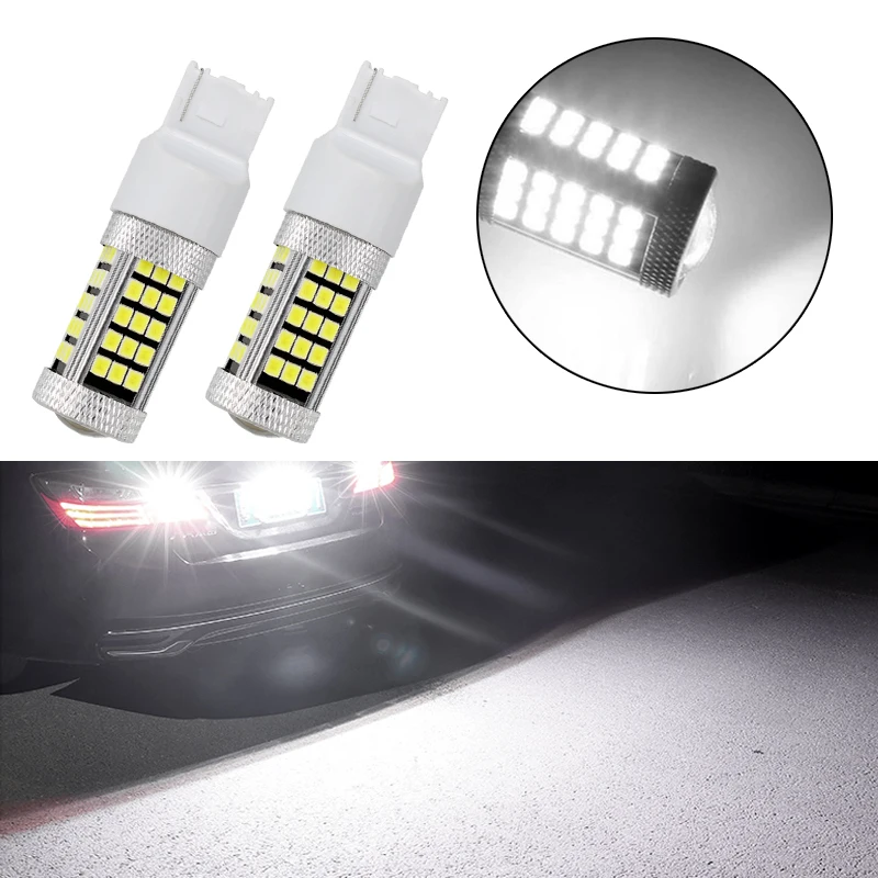 

2pcs ANBLUB 7440 T20 W21/5W LED Car Brake Lights 12V 5630 5730 33SMD Auto Reverse Bulb Parking Lamp Signal Lights Gadget Goods