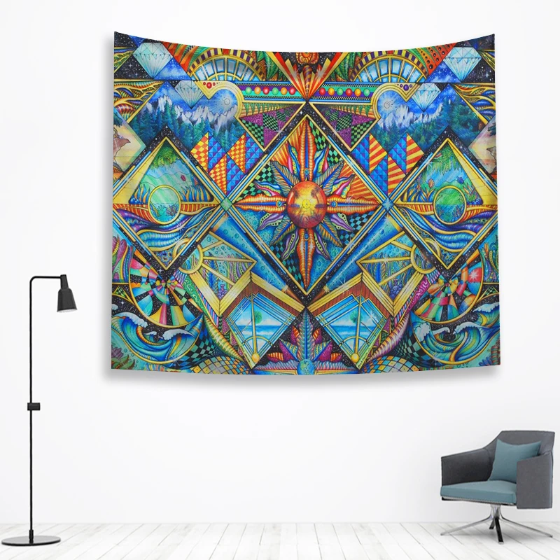Красочные стены Ttapestry висячие украшения богемный пляжный коврик фермерский дом Декор общежития МАНДАЛА ГОБЕЛЕН колдовство хиппи