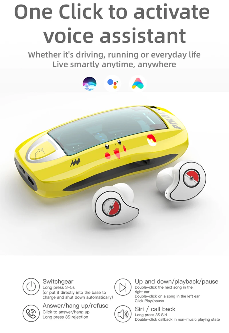 TWS Bluetooth V5.0 наушники беспроводные наушники с шумоподавлением IPX5 водонепроницаемые 6D стерео спортивные наушники для всех телефонов