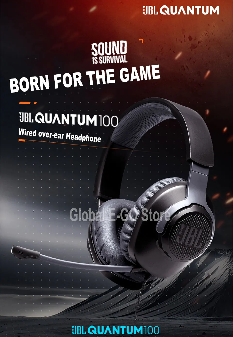 JBL Quantum 100 Wired Gaming Headset 6
