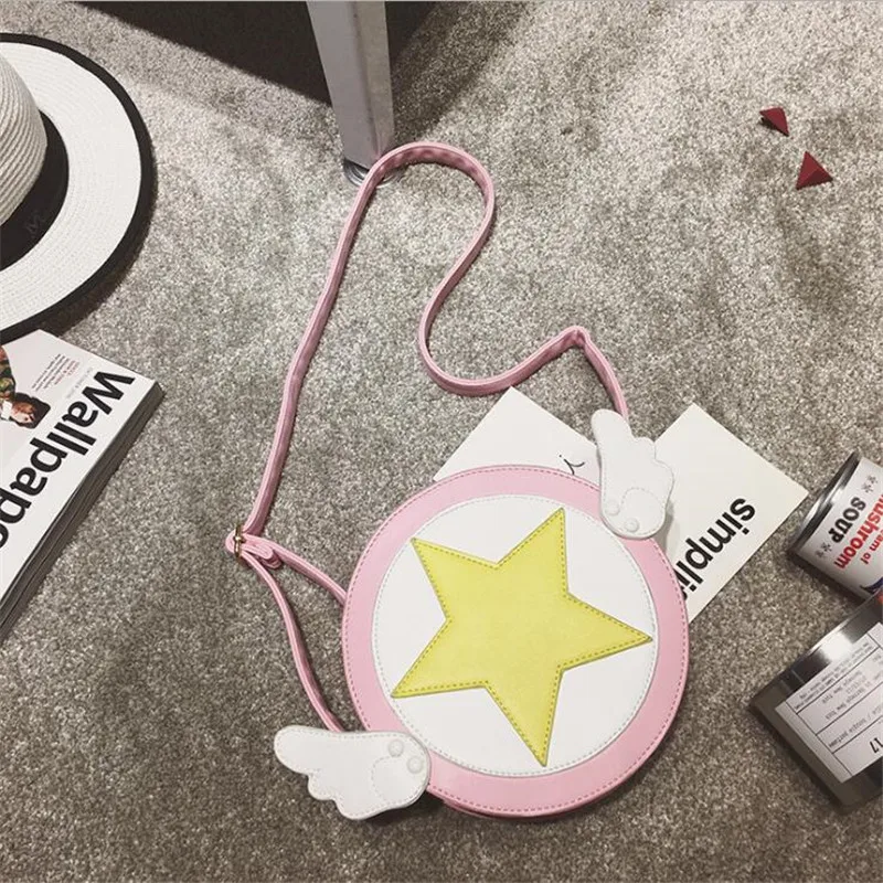 Card Captor Sakura волшебное крыло со звездой Косплей Опора PU сумка на плечо Сумка розовая Лолита подарок для женщин девушки