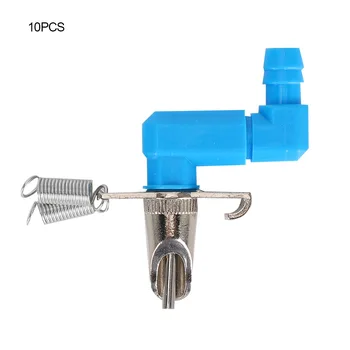 

10PCS Z Shape Durable Three Way Steel Ball Rabbit Drinking Fountain Drinker Water Feeding Nipple Supplies