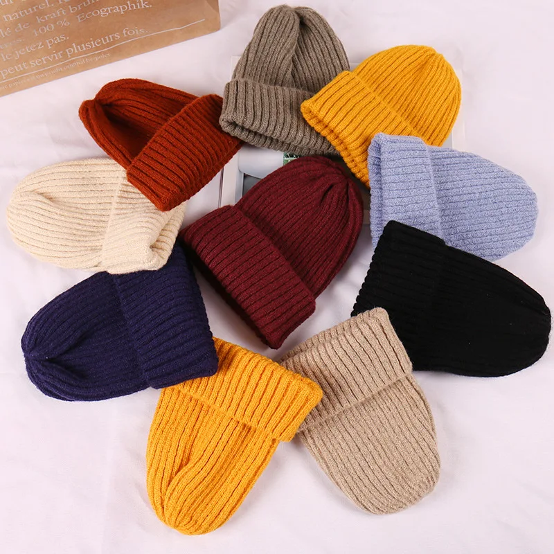 Fashion winter hat mohair male lady curling knit hat outdoor travel Unisex windproof warm wool knit hat
