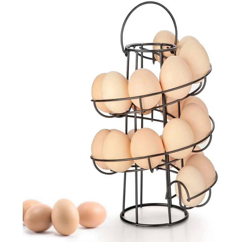 Kitchen Creative Egg Rack Spiral Egg Basket Egg Skelter Multi