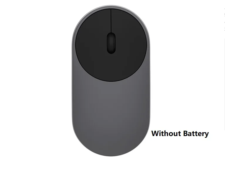 Black (no battery) Xiaomi беспроводная мышь портативная Bluetooth 4,0 из алюминиевого сплава ABS Материал игровая мышь RF 2,4 ГГц двойной режим управления подключение - Цвет: Black (no battery)