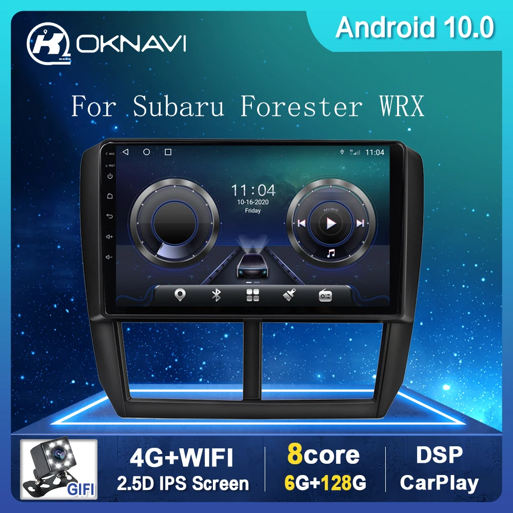 Автомагнитола 2 din для Subaru Forester мультимедийный проигрыватель на Android 10 0 с GPS Bluetooth навигацией Carplay WRX 2008