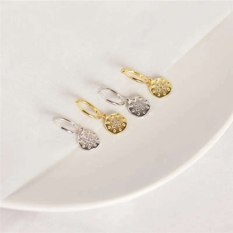 925 Sterling Silver Earrings Octagonal Earrings Fashion Inlaid Zircon Wedding Banquet Girlfriend Gift Earrings Ladies Jewelry